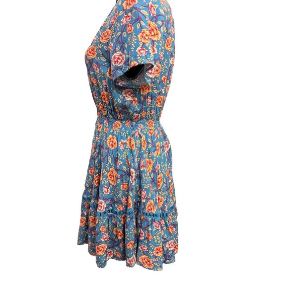 Sunday Mi Amor Dress Small Anthropologie Mini Cottage Core Smocked Waist Whimsy - Picture 3 of 7